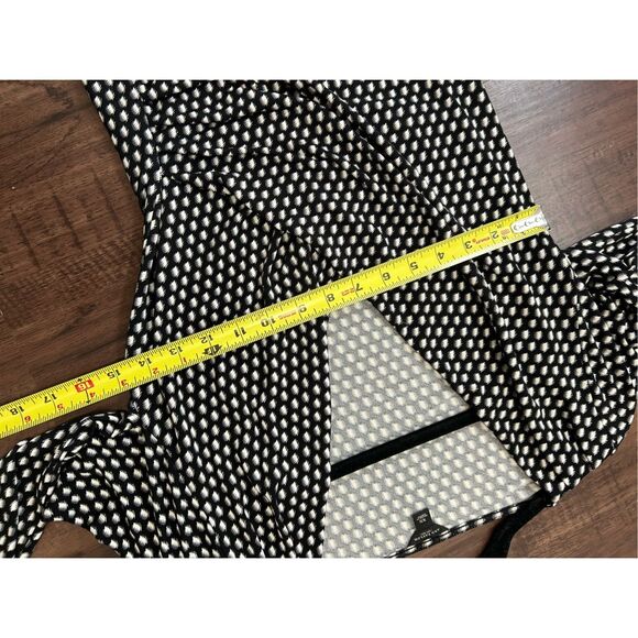 Ann Taylor Black White Polka Dot Wrap Blouse, Sz XS - Picture 6 of 6